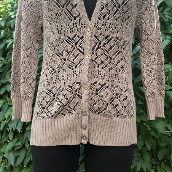 Taupe button down cardigan EUC!! - Picture 4 of 8